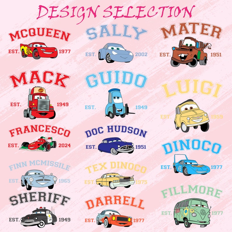 Car Movie Characters Couple Crewneck Cartoon Funny Sweatshirt