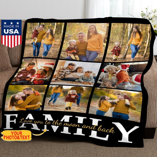 Personalized 9 Picture Blanket Gifts 2024 Christmas Gifts for Him MIYO7182