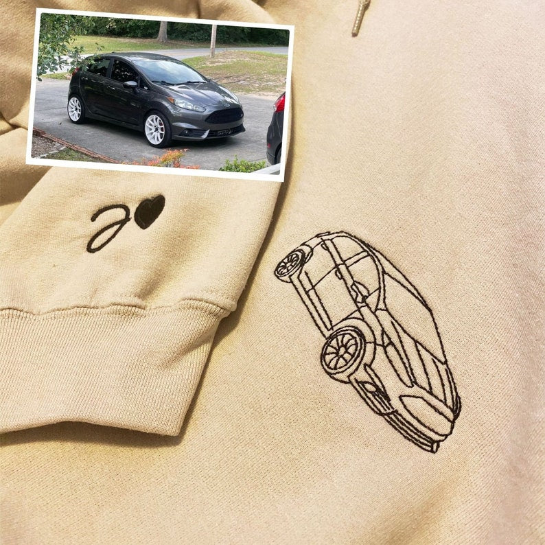 Custom Car Outline Sweatshirt Hoodie or T-Shirt Car Enthusiast Gifts