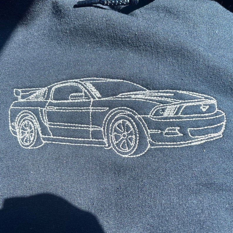 Custom Car Outline Sweatshirt Hoodie or T-Shirt Car Enthusiast Gifts