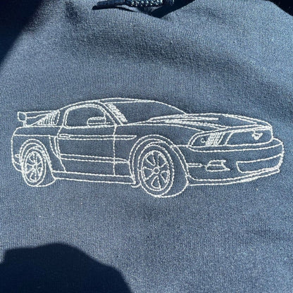 Custom Car Outline Sweatshirt Hoodie or T-Shirt Car Enthusiast Gifts