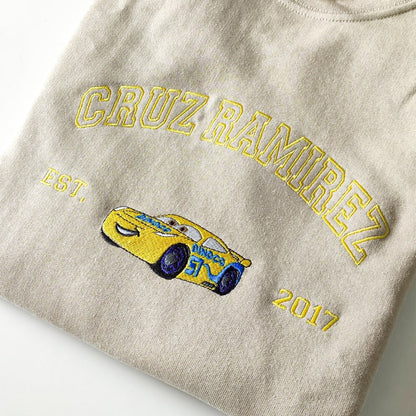 Car Movie Characters Couple Crewneck Cartoon Funny Sweatshirt