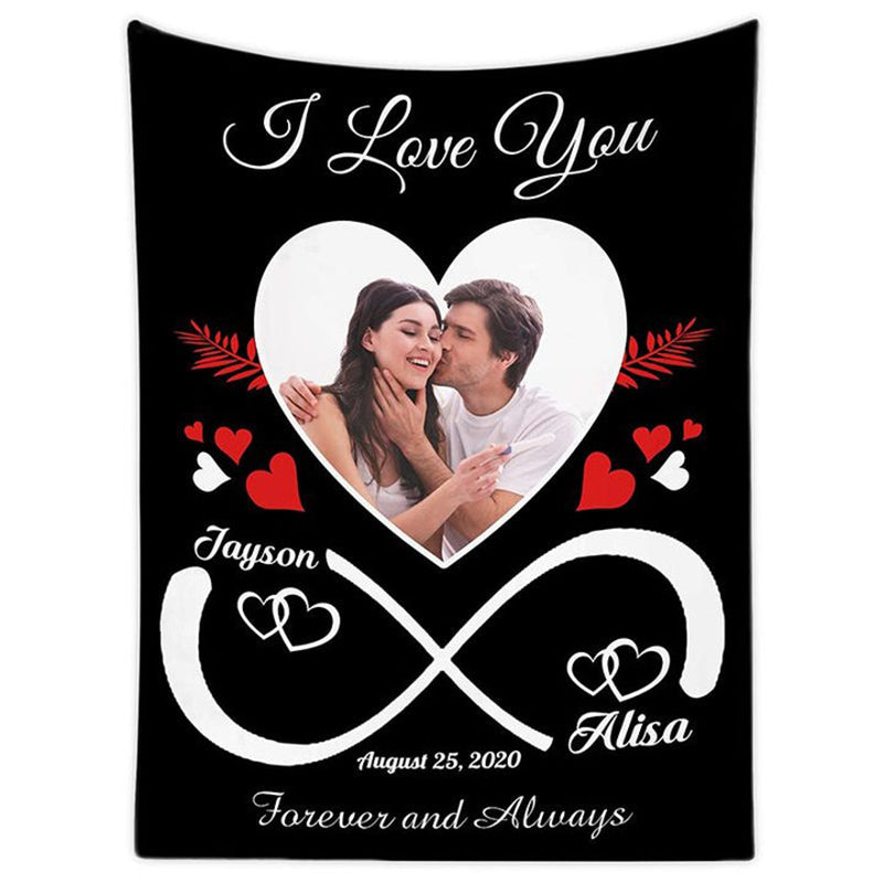 Custom Photo Fleece Blankets Gift for Him/Her