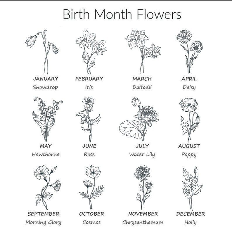 Custom Birth Month Birth Flower Shirt Perfect Mothers Day Gift